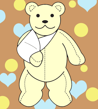 Teddy Bear in Sling by Lisa Rae Swan